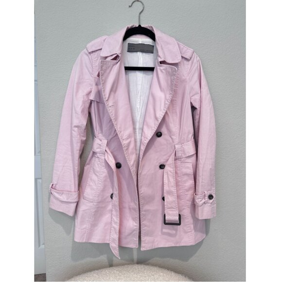 Zara Basic Pink Trench Coat - Picture 4 of 6
